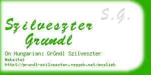 szilveszter grundl business card