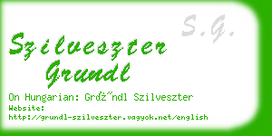 szilveszter grundl business card